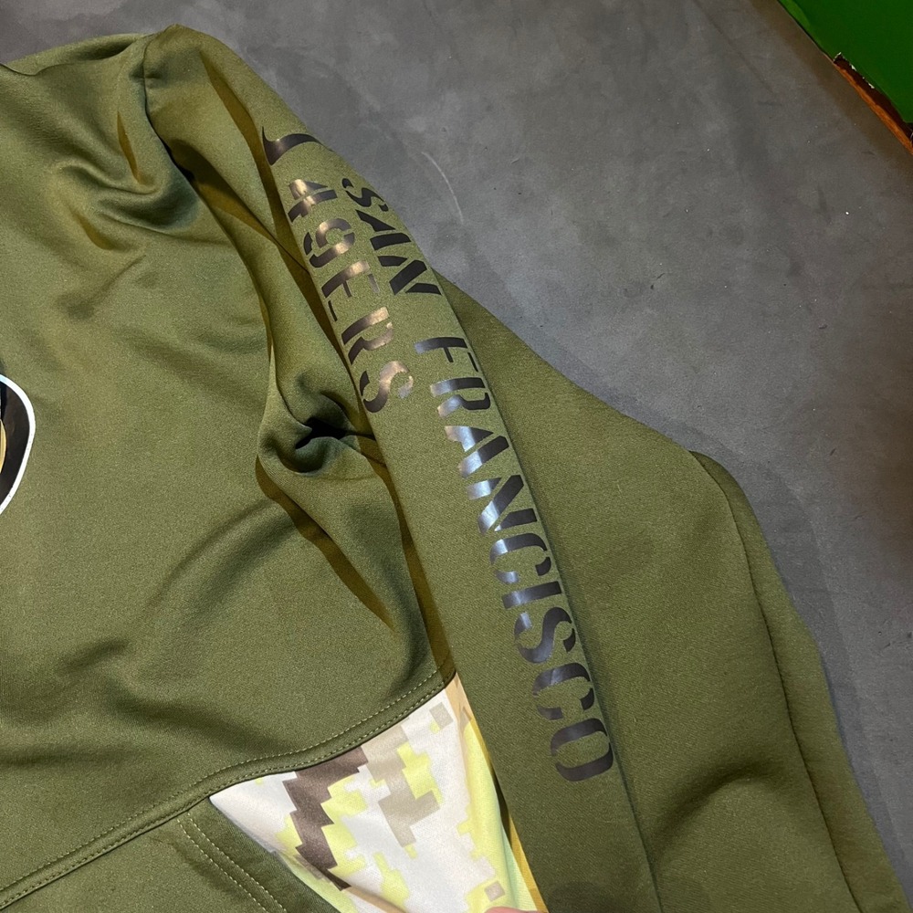 Nike NFL San Francisco 49ers Salute to Service Therma-FIT Hoodie Mens XL Olive - Picture 6 of 9
